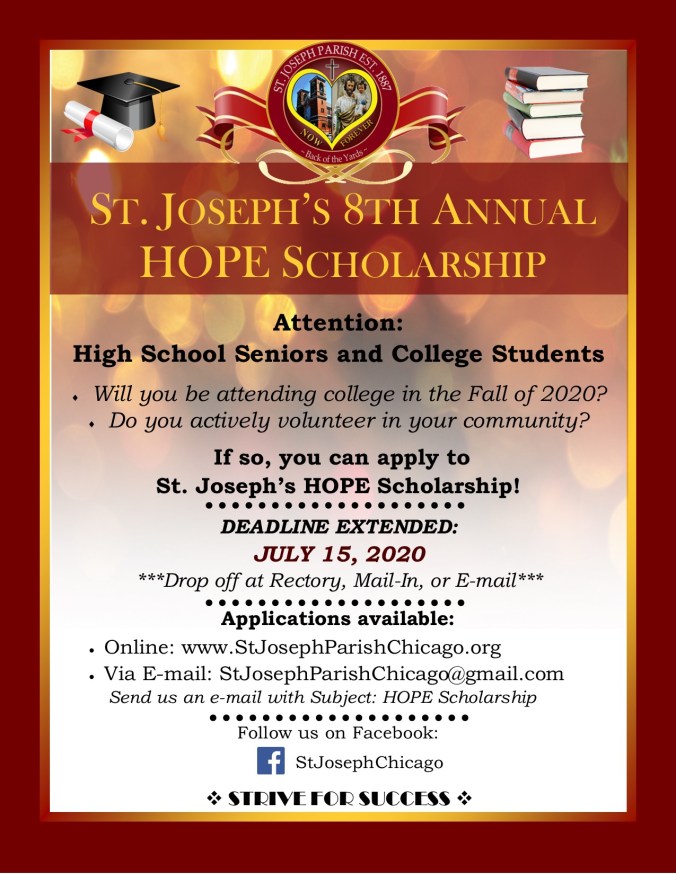 2020 St. Joseph HOPE Scholarship EXTENSION